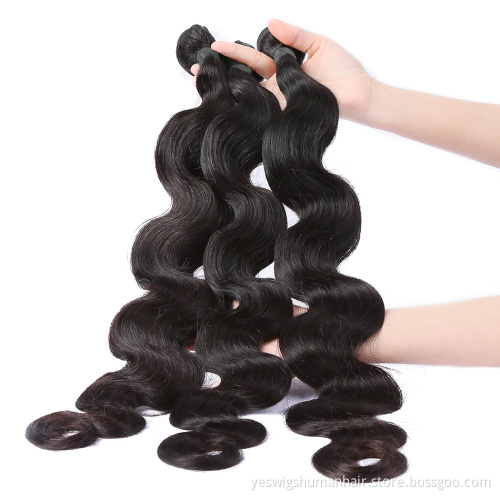 Yeswigs Wholesale Cheap Body Wave Human Hair Bundles Extension Raw Mink Brazilian Cuticle Aligned Virgin Human Hair Weave Bundle